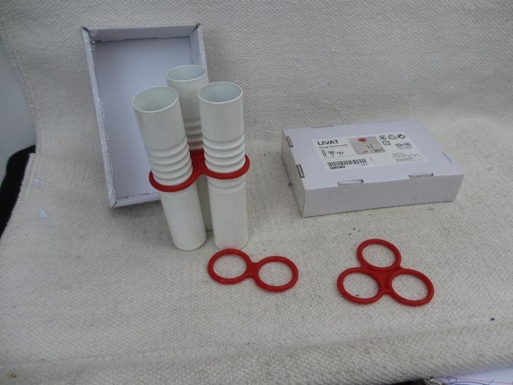 Vintage Ikea Livat vaas - Martin Vallin design 2000, Huis en Inrichting, Woonaccessoires | Vazen, Zo goed als nieuw, Wit, Minder dan 50 cm