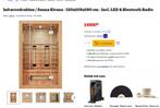 Infraroodcabine / Sauna Kiruna - 120x105x190 cm - 2 pers, Ophalen of Verzenden, Zo goed als nieuw, Infrarood, Complete sauna