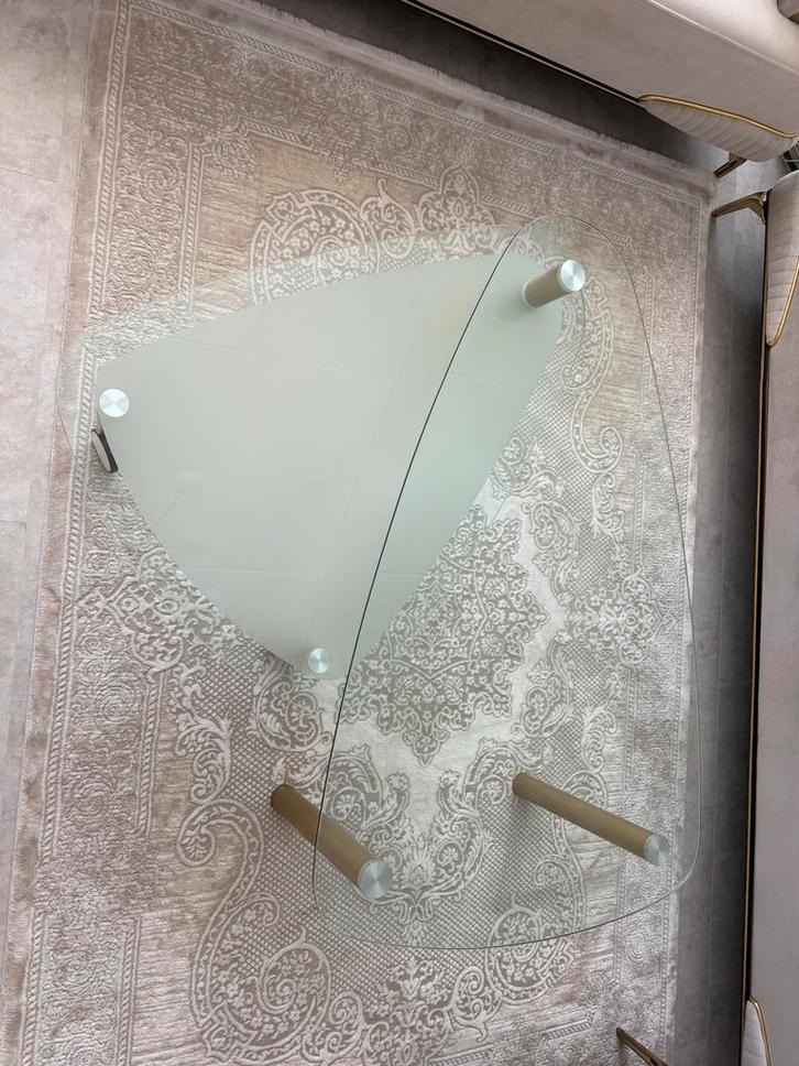 Mooie Salontafel - Goudkleurige Poten, Huis en Inrichting, Tafels | Salontafels, Gebruikt, Minder dan 50 cm, 50 tot 100 cm, 100 tot 150 cm