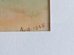 Aquarel Hollandse Haagse School Augustus 1945, Verzenden