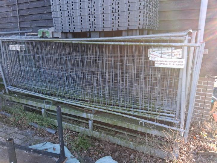 Afzet hekken 1 meter hoog incl voeten, Tuin en Terras, Tuinhekken en Hekwerk, Gebruikt, Gaashekwerk, IJzer, Ophalen of Verzenden