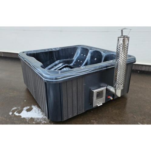 Luxe Vierkante Hottub met Geïntegreerde Houtkachel – Complee, Tuin en Terras, Zwembad-toebehoren, Nieuw, Ophalen of Verzenden
