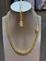 18KT Goud - 43.2 Gram - CUBAN - Armband + Ketting