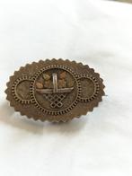 Prachtige antieke zilver op goud broche., Verzenden, Goud