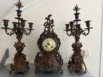 Antieke pendule met kandelaars, Antiek en Kunst, Antiek | Klokken, Ophalen