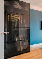 Ikea PAX Schuifdeur Gerookt Glas 150x236, Ophalen, Gebruikt, 100 tot 150 cm, 200 cm of meer