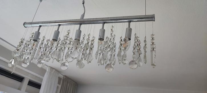 Glamour Kristallen Kroonluchter, Huis en Inrichting, Lampen | Kroonluchters, Zo goed als nieuw, Glas, Metaal, Ophalen