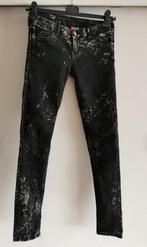 H&M tie-dye skinny broek mt. 38, H&M, Verzenden, Zwart, Nieuw