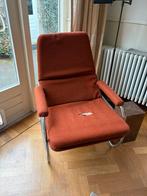 Vintage buisframe fauteuil, Huis en Inrichting, Fauteuils, Ophalen, Gebruikt, Vintage, 75 tot 100 cm