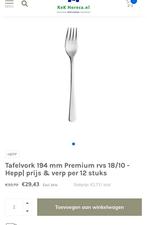 Hepp Tafelvork 194 mm Premium RVS 18/10 - 12 stuks, Info@hepp.de, Nieuw, Ophalen of Verzenden, Hepp