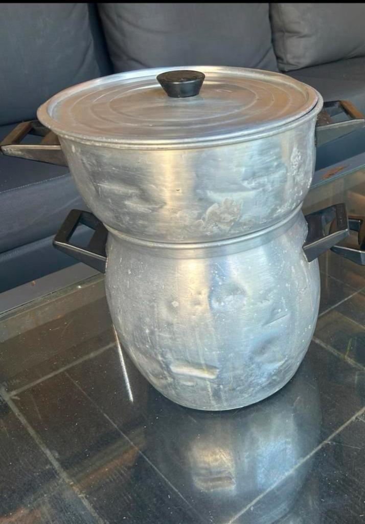 Vintage couscous pan stoompan, Huis en Inrichting, Keuken | Potten en Pannen, Zo goed als nieuw, Koekenpan of Braadpan, Ophalen of Verzenden