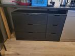 NORDLI Ladekast 6 lades zwart, Ophalen, Overige materialen, Gebruikt, 100 tot 150 cm
