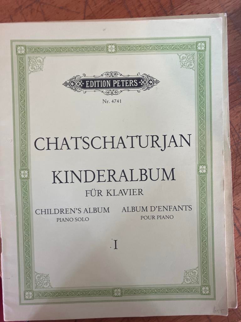 Chatschaturjan Kinderalbum voor Piano, Muziek en Instrumenten, Gebruikt, Klassiek, Ophalen of Verzenden, Artiest of Componist
