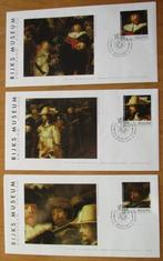 Rembrandt, De nachtwacht, fragmenten op collectie FDC's, Postzegels en Munten, Postzegels | Thematische zegels, Verzenden, Gestempeld