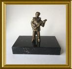 Art deco pierrot op marmer, Antiek en Kunst, Ophalen of Verzenden