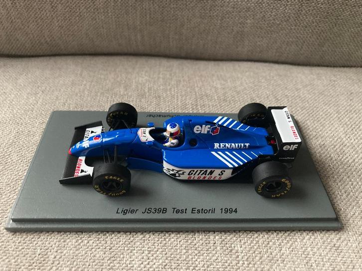 ✅ Michael Schumacher 1:43 Ligier JS39B Test Estoril 1994 F1, Verzamelen, Automerken, Motoren en Formule 1, Nieuw, Formule 1, Ophalen of Verzenden