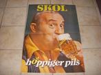 Mooie grote poster Piet Bambergen reclame voor Skol bier, Verzamelen, Biermerken, Ophalen of Verzenden, Gebruikt, Overige typen