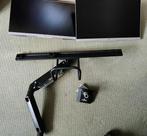 2x HP 24 inch Monitor met Neomounts Arm, Ophalen, Full HD, HP, In hoogte verstelbaar