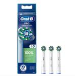 Oral-B PRO CrossAction wit opzetborstels 3 stuks, Ophalen of Verzenden, Nieuw, Opzetborstel