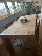 Massief eikenhouten tafel, 200 cm of meer, Zo goed als nieuw, Vijf personen of meer, Rechthoekig