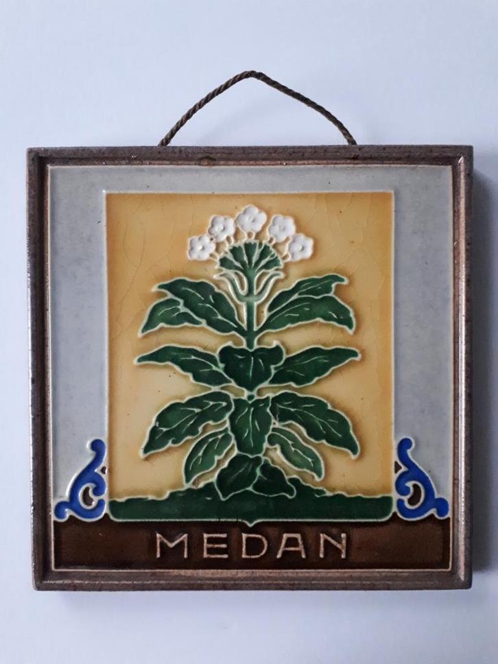 Westraven tegel, Medan Sumatra, Nederlandsch-Indië, Antiek en Kunst, Antiek | Wandborden en Tegels, Ophalen of Verzenden