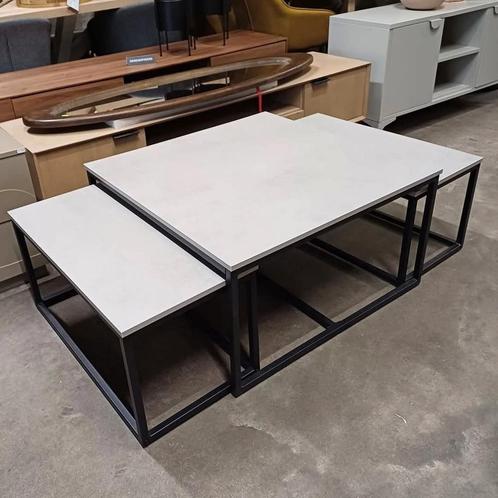 Salontafel Dacey Betonlook, Set van 3 stuks van Nohr, Antiek en Kunst, Antiek | Meubels | Tafels, Ophalen