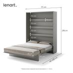 Concept opklapbed verticaal - 160x200 - Grijs, Huis en Inrichting