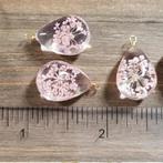 Setje van 3 glashangers met echte bloemen, Ophalen, Nieuw, Kraal