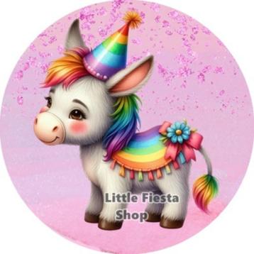 L479 ouwel ezeltje 20x4,7cm eetbare cupcake rondjes vers  beschikbaar voor biedingen