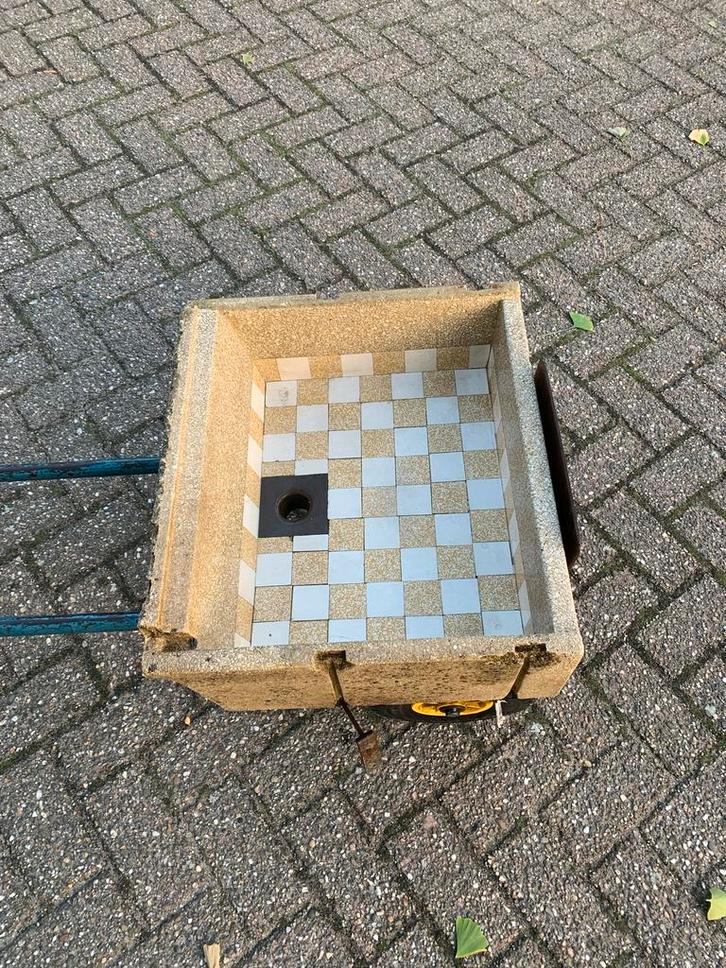 Oude Granieten Wasbak - Oma's Erfstuk, Antiek en Kunst, Antiek | Meubels | Tafels, Ophalen of Verzenden