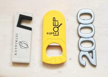 Set van 3 flessenopeners met reclame opdruk beschikbaar voor biedingen