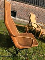 Design fauteuil met Metalen Onderstel, Huis en Inrichting, Ophalen, Gebruikt