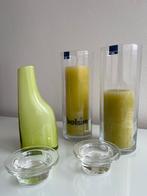 Kaarsen en Kandelaars Set, Overige materialen, 25 tot 50 cm, Ophalen of Verzenden, Zo goed als nieuw