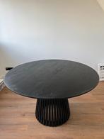 Prachtige Acacia- houten ronde zwarte tafel 120cm, Huis en Inrichting, Tafels | Statafels, Ophalen, Nieuw