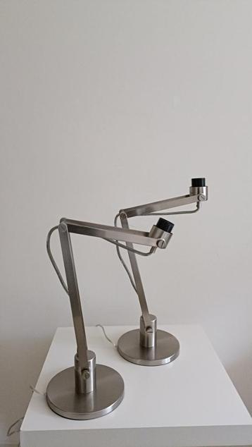 RVS design tafel lamp met verstelbare voet set van 2 beschikbaar voor biedingen