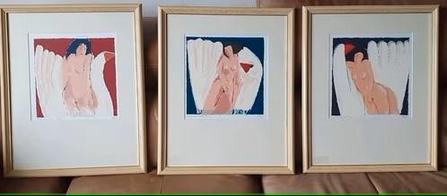 3 x litho Leda met Zwaan 36 v d 100 Rem de Boer, Antiek en Kunst, Kunst | Litho's en Zeefdrukken, Ophalen
