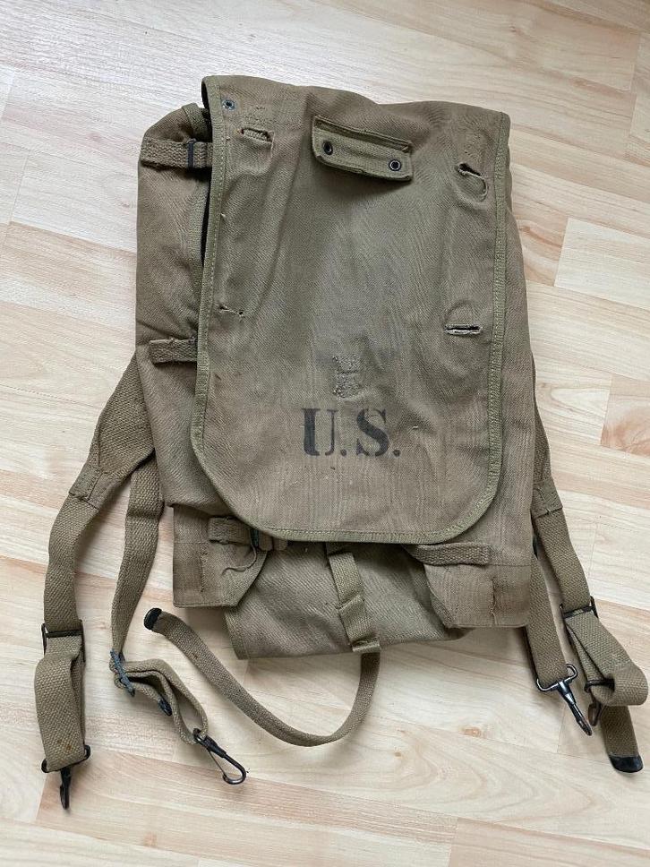 WW2 US, M-1928 haversack en gerelateerd, Verzamelen, Militaria | Tweede Wereldoorlog, Landmacht, Overige typen, Amerika, Verzenden