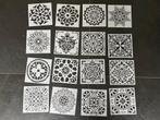 Stencil set sjabloon mandala vierkant 16 stuks, Hobby en Vrije tijd, Schilderen, Verburgt Vintage, Overige typen, Nieuw, Ophalen of Verzenden