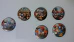 Fabeltjeskrant Bor de Wolf meneer de uil vintage buttons set, Ophalen of Verzenden, Overige figuren, Zo goed als nieuw