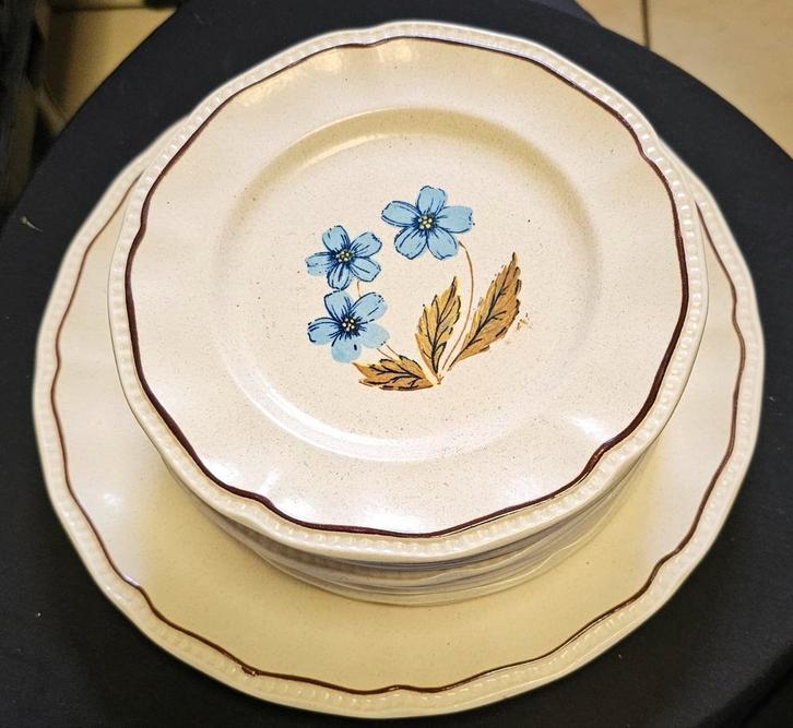 Vintage gebakstel kensington Staffordshire Ironstone Hydepar, Antiek en Kunst, Antiek | Servies compleet, Ophalen of Verzenden