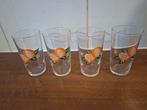 Vintage sapglaasjes sinaasappels, Huis en Inrichting, Keuken | Servies, Ophalen, Glas of Glazen, Overige stijlen, Glas