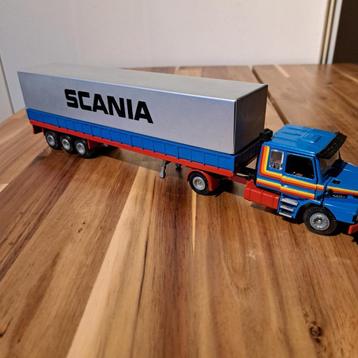 SCANIA 142 TORPEDO & 3 AS HUIFTRAILER GEHEEL NETJES .TEKNO. beschikbaar voor biedingen