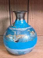 Messing vaas India, Overige materialen, Gebruikt, Blauw, Ophalen of Verzenden