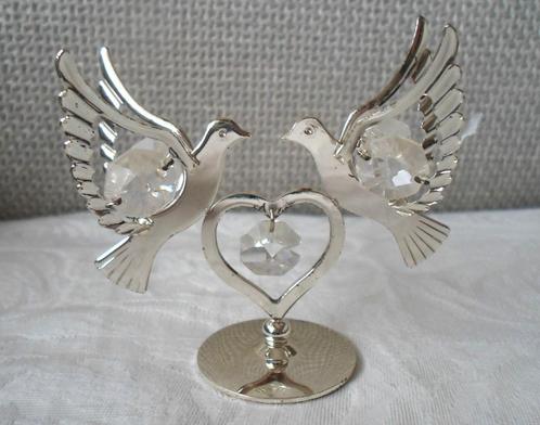 Liefdesduifjes van Swarovski Crystal Temptations. Verzilverd, Verzamelen, Swarovski, Zo goed als nieuw, Overige typen, Ophalen of Verzenden