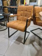 Nieuwe eetkamerstoel Two leer microvezel cognac €75per stuk, Huis en Inrichting, Stoelen, Ophalen, Bruin, ., Nieuw
