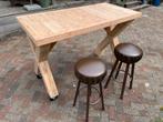 Statafel / bar douglas verrijdbaar, Ophalen of Verzenden, Zo goed als nieuw, Hout