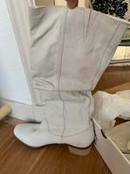 Witte leren laarzen, Kleding | Dames, Schoenen, Ophalen of Verzenden, Zo goed als nieuw, Wit, Hoge laarzen