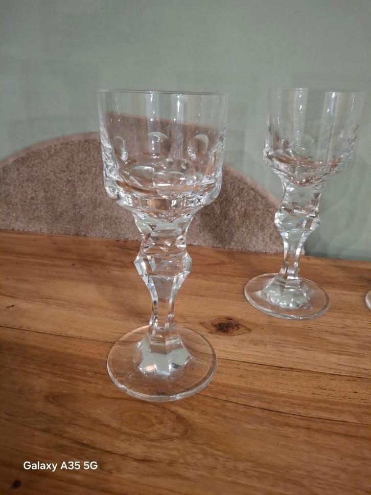 Kristallen likeurglazen, set van 6, Antiek en Kunst, Antiek | Glas en Kristal, Ophalen of Verzenden