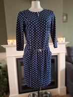 Caroline Biss blauw wit polkadot jurk riem 40 Gratis Verzend, Maat 38/40 (M), Zo goed als nieuw, Knielengte, Caroline Biss