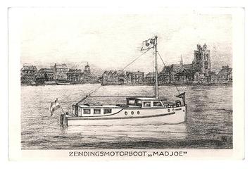 975597 Zendingsmotorboot Madjoe Dordrecht 1948 Gelopen met z beschikbaar voor biedingen